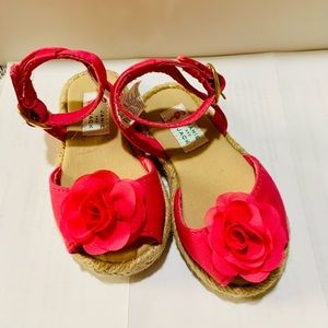 Janie and Jack pink flamingo espadrille